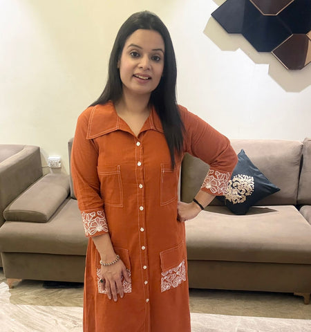 Casual Orange Dress
