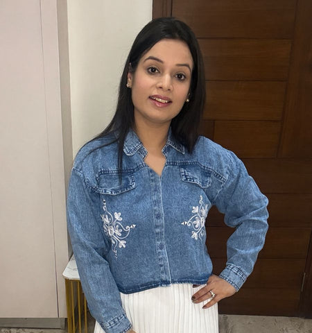 Denim Crop Shirt
