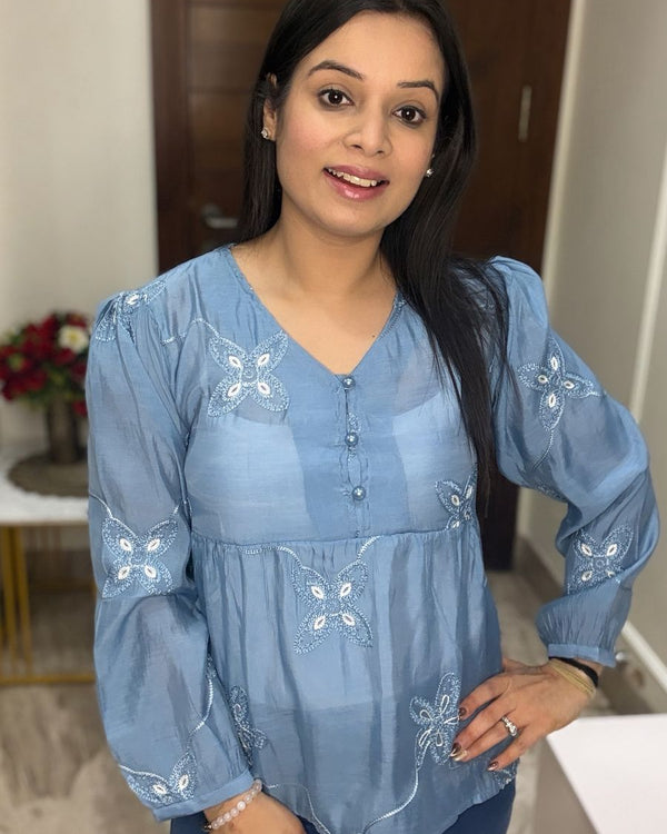 Floral Embroidery Top