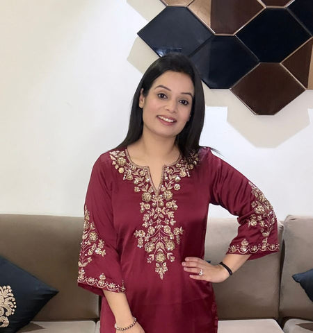 Heavy Hand Embroidery Ethnic Co-Ordset