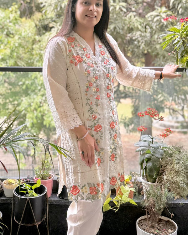 Cotton embroidery Coordset